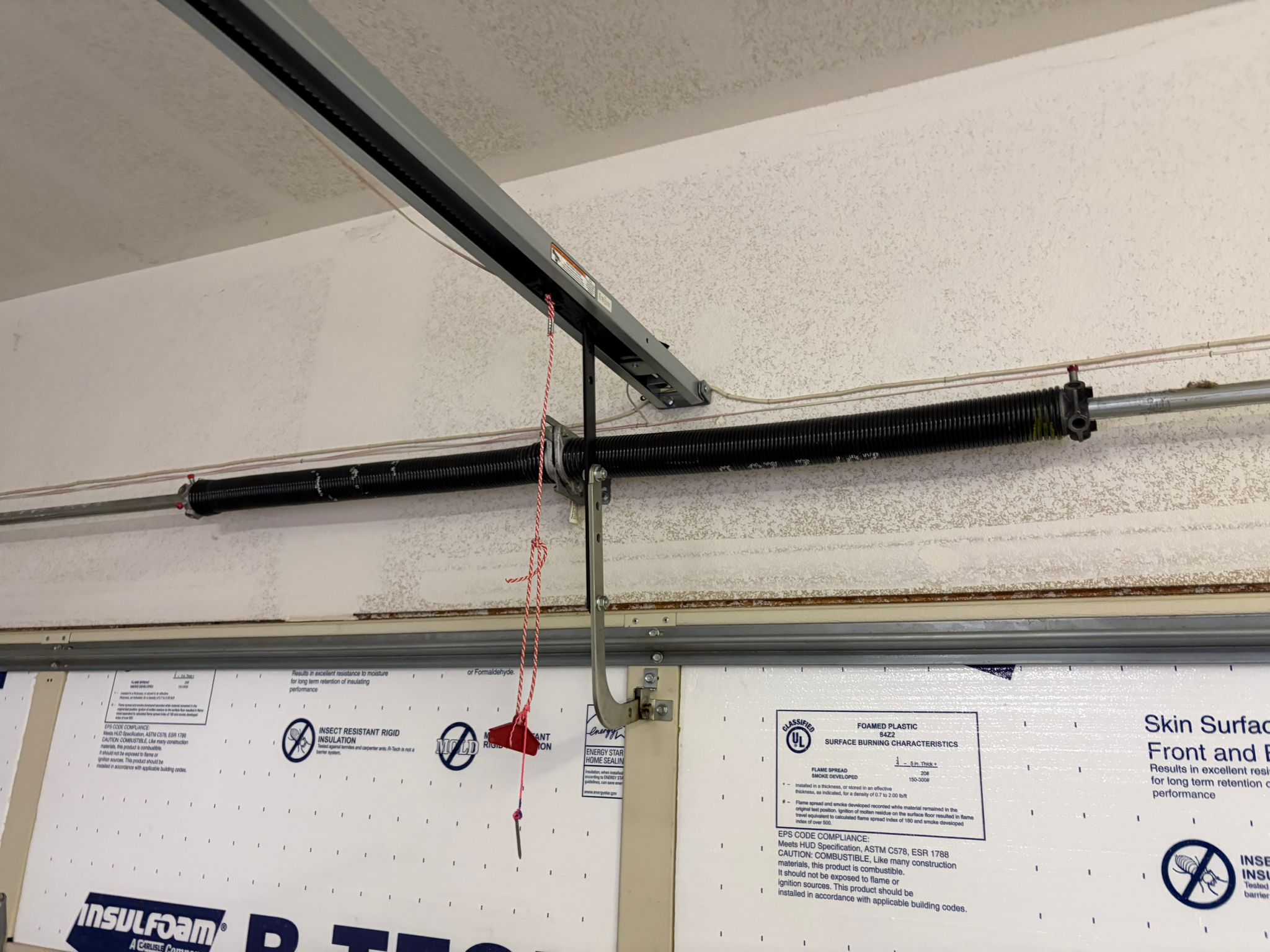 New spring installed on garage door