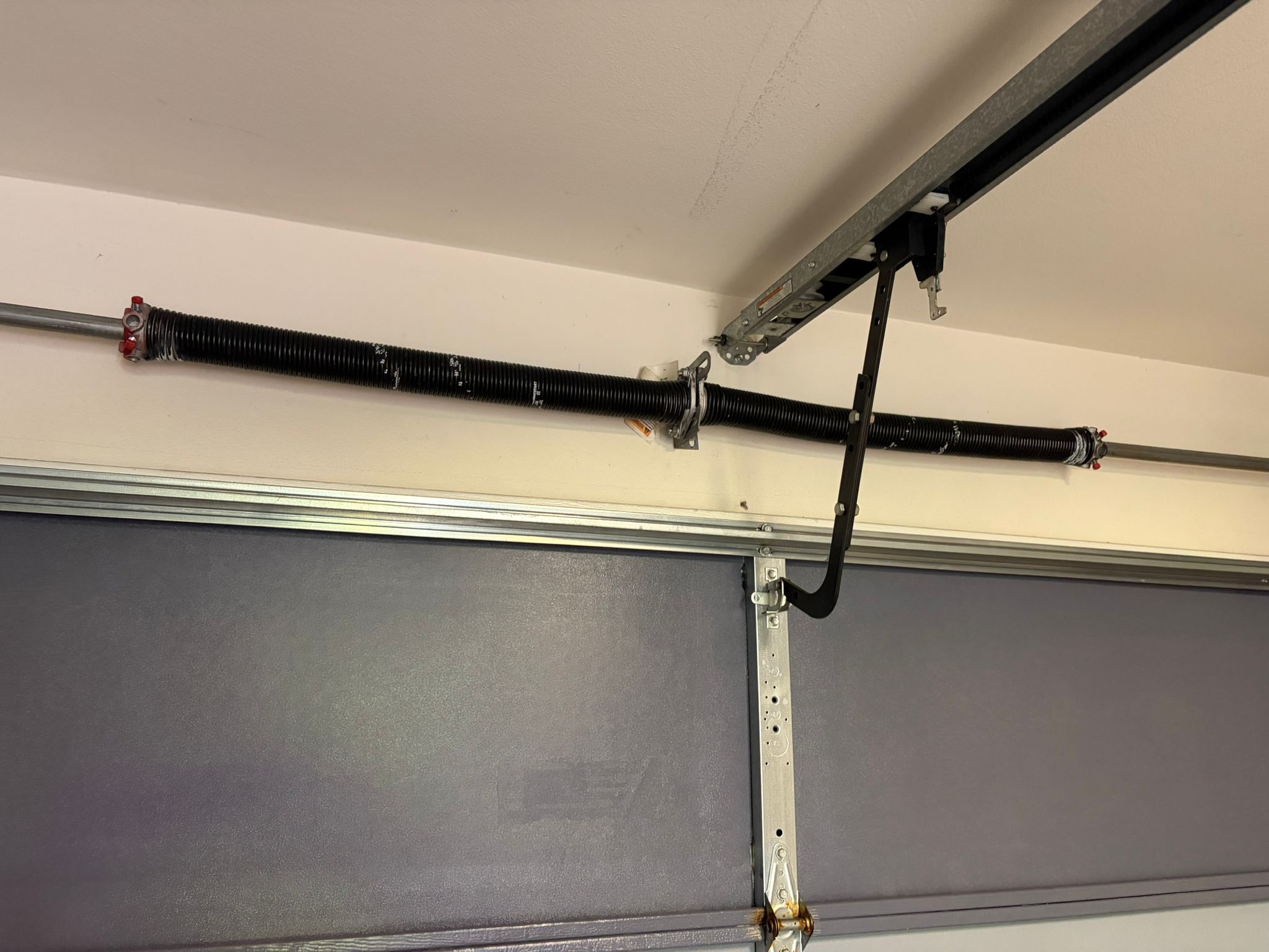 New garage door springs installed